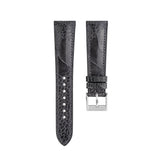 Delugs Dark Grey Ostrich Leg Signature Strap Handcrafted Leather Watch Strap