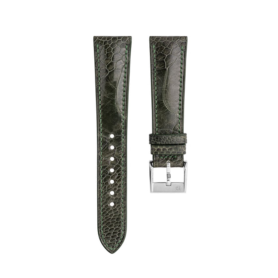 Forest Green Ostrich Leg Signature Strap
