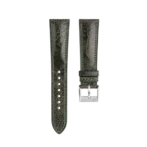 Forest Green Ostrich Leg Signature Strap