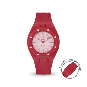 Swatch x AP Royal Pop Cherry Red case-strap by Delugs