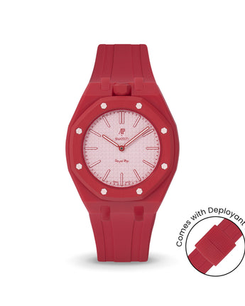 Swatch x AP Royal Pop Cherry Red case-strap by Delugs