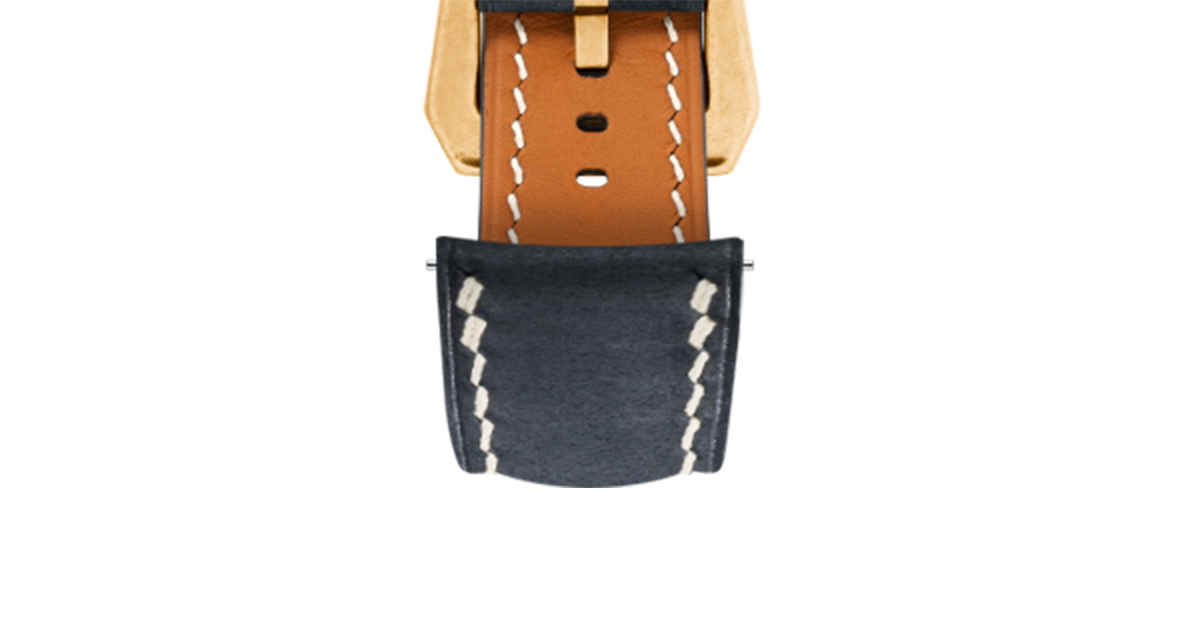 Black Crazy Horse Chunky Strap for Panerai - Handcrafted Leather