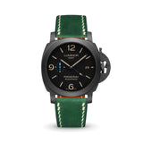 Delugs Green Crazy Horse Chunky Strap Handcrafted Leather Watch Strap for Panerai