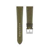 Delugs Olive Green Pueblo Slim Strap Handcrafted Leather Watch Strap