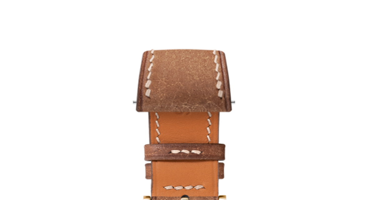 Cognac Pueblo Slim Strap - Handcrafted Leather Watch Strap · 17