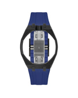 Black case, 12 o'clock, Indigo Blue strap