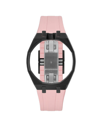 Black case, 12 o'clock, Sakura Pink strap