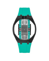 Black case, 12 o'clock, Turquoise strap