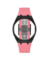 Black case, 3 o'clock, Bubblegum Pink strap