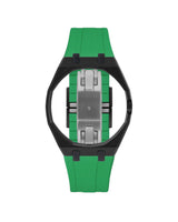 Black case, 3 o'clock, Dark Green strap