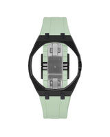 Black case, 3 o'clock, Lime Green strap