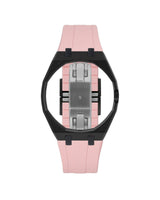 Black case, 3 o'clock, Sakura Pink strap