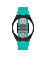 Black case, 3 o'clock, Turquoise strap