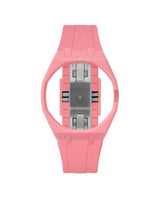 Bubblegum Pink case, 3 o'clock, Bubblegum Pink strap