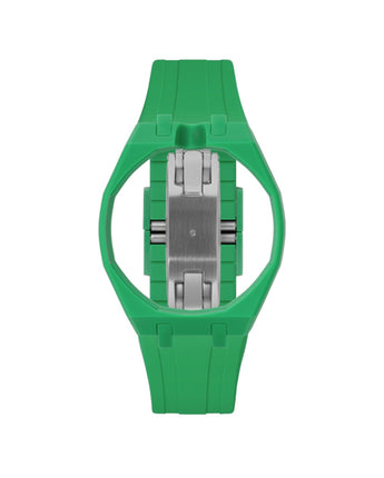 Dark Green case, 12 o'clock, Dark Green strap
