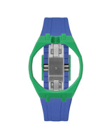Dark Green case, 12 o'clock, Navy strap