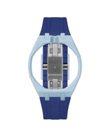 Light Blue case, 12 o'clock, Indigo Blue strap