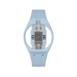 Light Blue case, 12 o'clock, Light Blue strap
