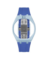 Light Blue case, 12 o'clock, Navy strap