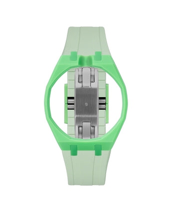 Light Green case, 12 o'clock, Lime Green strap