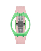 Light Green case, 12 o'clock, Sakura Pink strap