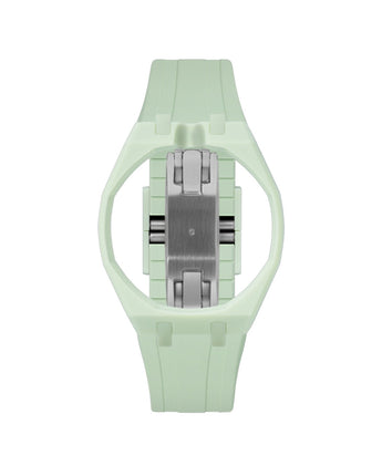 Lime Green case, 12 o'clock, Lime Green strap
