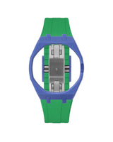 Navy case, 3 o'clock, Dark Green strap