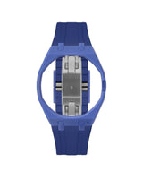 Navy case, 3 o'clock, Indigo Blue strap