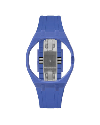Navy case, 3 o'clock, Navy strap