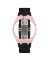 Sakura Pink case, 12 o'clock, Black strap