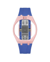 Sakura Pink case, 12 o'clock, Navy strap