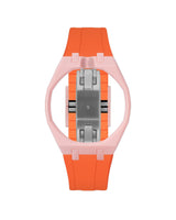 Sakura Pink case, 12 o'clock, Orange strap