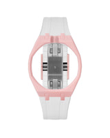 Sakura Pink case, 12 o'clock, White strap