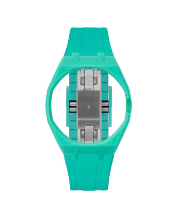 Turquoise case, 3 o'clock, Turquoise strap