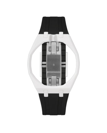 White case, 12 o'clock, Black strap