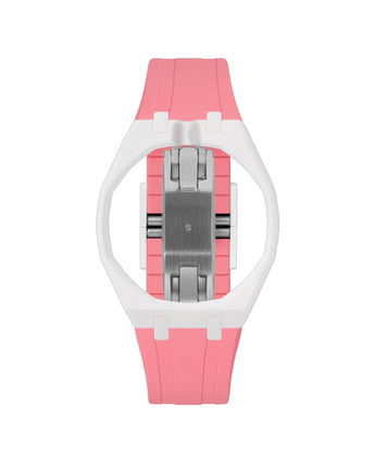 White case, 12 o'clock, Bubblegum Pink strap