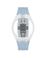 White case, 12 o'clock, Light Blue strap