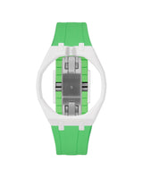 White case, 12 o'clock, Light Green strap