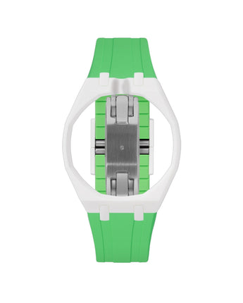White case, 12 o'clock, Light Green strap