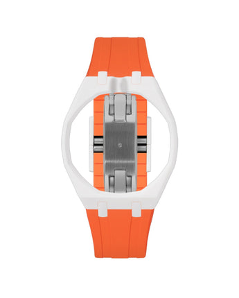 White case, 12 o'clock, Orange strap