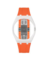 White case, 3 o'clock, Orange strap