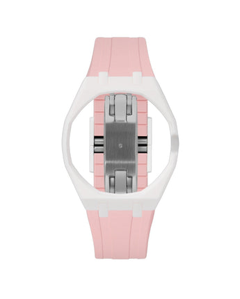White case, 3 o'clock, Sakura Pink strap