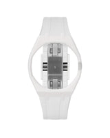 White case, 3 o'clock, White strap