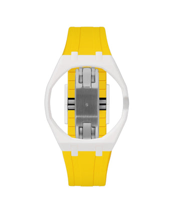 White case, 3 o'clock, Yellow strap