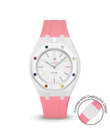 Swatch x AP Royal Pop — White case, Bubblegum Pink strap — Delugs
