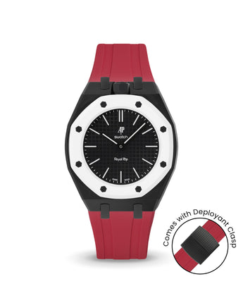 Swatch x AP Royal Pop — Black case, Cherry Red strap — Delugs