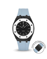 Swatch x AP Royal Pop — Black case, Light Blue strap — Delugs
