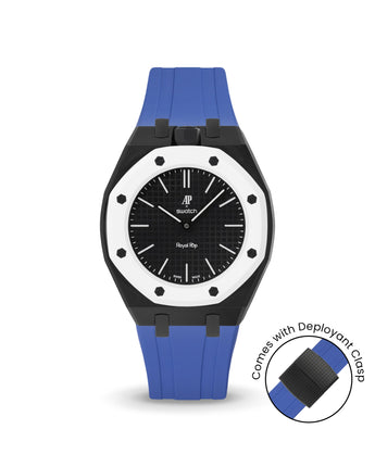 Swatch x AP Royal Pop — Black case, Navy strap — Delugs