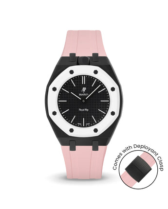 Swatch x AP Royal Pop — Black case, Sakura Pink strap — Delugs
