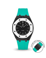 Swatch x AP Royal Pop — Black case, Turquoise strap — Delugs